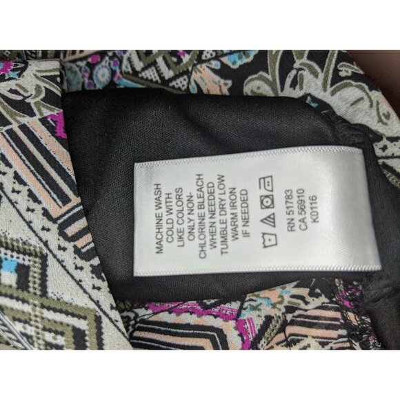 Maurices Black Pink Skirt Size S Small Asymmetrical Napkin Hem Lined Woman - Picture 5 of 5